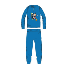 ExityKft. Disney Mickey egér téli pamut gyerek pizsama - interlock pizsama - világoskék - 116