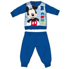 ExityKft. Disney Mickey egér téli vastag baba pizsama - pamut flanel pizsama - középkék - 92