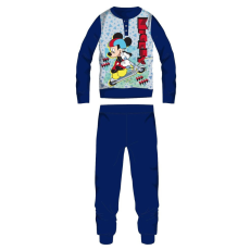 ExityKft. Disney Mickey egér téli vastag gyerek pizsama - pamut flanel pizsama - sötétkék - 104