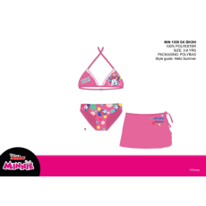 ExityKft. Disney Minnie egér fürdőruha szett kislányoknak - bikini háromszög felsőrésszel+szoknya - rózsaszín - 122
