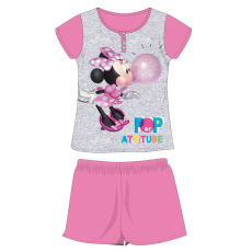 ExityKft. Disney Minnie egér nyári rövid ujjú gyerek pizsama - pamut jersey pizsama - szürke - 110