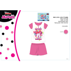 ExityKft. Disney Minnie egér nyári rövid ujjú gyerek pizsama - pamut pizsama - rózsaszín - 128