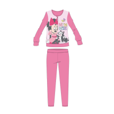 ExityKft. Disney Minnie egér téli pamut gyerek pizsama - interlock pizsama - pillangó mintával - rózsaszín - 122