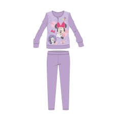 ExityKft. Disney Minnie egér téli pamut gyerek pizsama - interlock pizsama - pillangó mintával - világoslila - 104