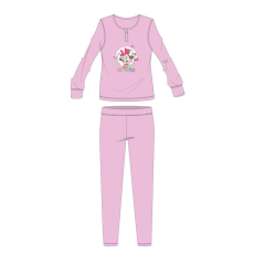 ExityKft. Disney Minnie egér téli pamut gyerek pizsama - interlock pizsama - világosrózsaszín - 104
