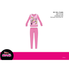 ExityKft. Disney Minnie egér vékony pamut gyerek pizsama - jersey pizsama - rózsaszín - 98