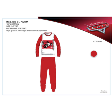 ExityKft. Disney Verdák gyerek jersey pizsama - pamut pizsama - piros - 104 gyerek hálóing, pizsama