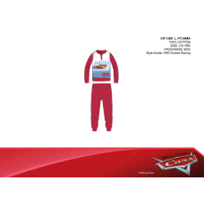 ExityKft. Disney Verdák vékony pamut gyerek pizsama - jersey pizsama - piros - 116