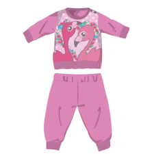 ExityKft. Flamingó téli pamut baba pizsama - interlock pizsama - rózsaszín - 80 hálózsák, pizsama