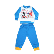 ExityKft. Hosszú vékony pamut baba pizsama - Mickey egér - Jersey - középkék - 80