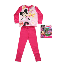 ExityKft. Hosszú vékony pamut gyerek pizsama - Minnie egér - pillangókkal - Jersey - pink - 122 gyerek hálóing, pizsama