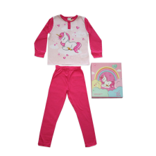 ExityKft. Hosszú vékony pamut gyerek pizsama - Unikornis - Jersey - pink - 98 gyerek hálóing, pizsama