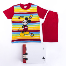 ExityKft. Mickey egér kisfiú pamut pizsama - rövid ujjú pizsama - nyári együttes - piros - 104
