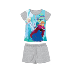 ExityKft. Nyári rövid ujjú gyerek pamut pizsama - Disney Jégvarázs - szürke - 122
