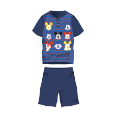 ExityKft. Nyári rövid ujjú gyerek pamut pizsama - Disney Mickey egér - Be yourself felirattal - sötétkék - 98