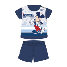 ExityKft. Nyári rövid ujjú pamut baba pizsama - Disney Mickey egér - csíkos - sötétkék - 80