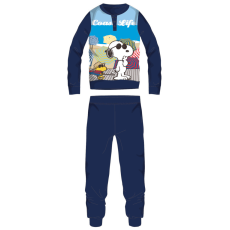 ExityKft. Snoopy hosszú vékony pamut gyerek pizsama - jersey pizsama - sötétkék - 122