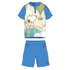 ExityKft. Snoopy rövid ujjú nyári pamut pizsama - gyerek jersey pizsama - világoskék - 116