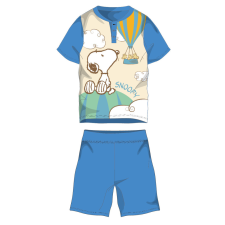 ExityKft. Snoopy rövid ujjú nyári pamut pizsama - gyerek jersey pizsama - világoskék - 98 gyerek hálóing, pizsama
