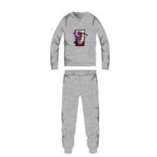 ExityKft. Spiderman téli pamut gyerek pizsama - interlock pizsama - szürke - 116 gyerek hálóing, pizsama