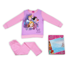 ExityKft. Téli pamut gyerek pizsama - Disney Hercegnők - világosrózsaszín - 116