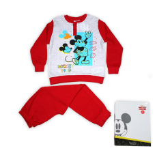 ExityKft. Téli pamut gyerek pizsama - Mickey egér - piros - 116