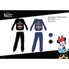 ExityKft. Téli pamut interlock női pizsama - Disney Minnie egér - Minnie Everything felirattal - fekete - L