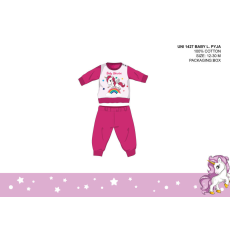 ExityKft. Unikornis baba pizsama - jersey pamut pizsama - pink - 92