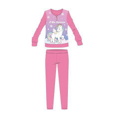ExityKft. Unikornis téli vastag gyerek pizsama - pamut flanel pizsama - rózsaszín - 134-140