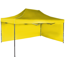 Expodom Gyorsan összecsukható sátor 3x4,5 m – acél, Sárga, 2 oldalfal sátor