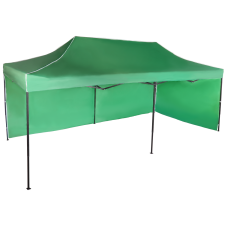 Expodom Gyorsan összecsukható sátor 3x6 m - acél, Zöld, 2 oldalfal sátor