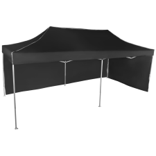 Expodom Gyorsan összecsukható sátor 3x6 m - alumínium, Fekete, 2 oldalfal sátor