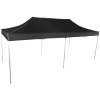 Expodom Gyorsan összecsukható sátor 3x6 m - alumínium, Fekete, Oldalfalak nélkül