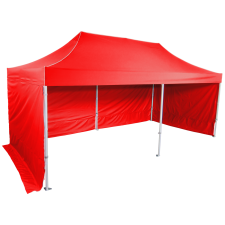 Expodom Gyorsan összecsukható sátor 3x6 m – profi hexagonális alumínium, Piros sátor