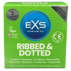 EXS Ribbed & Dotted redőzött, rücskös felületű óvszer (3 db) (1007133)