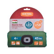 Extol LIGHT kötött sapka, LED homloklámpával, nemzeti színekben
