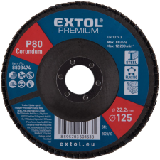  EXTOL PREMIUM 8803474 Lamellás csiszolókorong, korund 125mm, P80 (8803474) barkácsgép tartozék