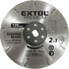 EXTOL PREMIUM_ EXTOL gyémántvágó korong 125×20mm, 2az1ben Twin Blade rendszer, kőhöz és csempéhez, 8893020 vágógéphez