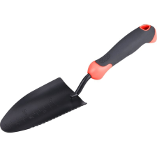 EXTOL PREMIUM kerti lapát/ásó fém, széles, fogazott szélű, 32 cm, műanyag/TPR nyél lapát