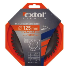 Extol Prémium körfűrészlap, keményfémlapkás, 125×22,2mm, T40 fűrészlap