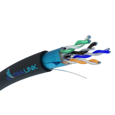ExtraLink F/UTP CAT5e Kültéri installációs kábel 305m - Fekete (EX.17092) kábel és adapter