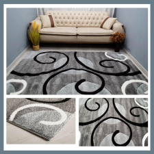  Eylül Fekete-Szürke Nonfiguratív 200x280 Szőnyeg 01200D-SIYAH-GRI-200280 lakástextília