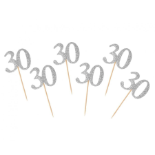 Ezüst 30 Silver díszítő pálca 6 db-os party kellék