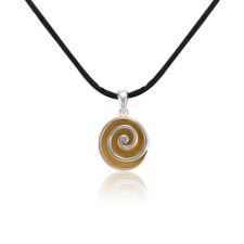  Ezüst Csigavonal Medál - Arany-Fehér nyaklánc