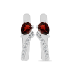  Ezüst Fülbevaló Barton Gránáttal és Fehér Topázzal, Y60589