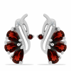  Ezüst Fülbevaló Barton Gránáttal és Fehér Topázzal, Y60900