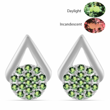  Ezüst Fülbevaló Természetes Alexandrittal, Y61945 fülbevaló