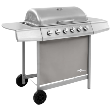 Ezüst gáz grillsütő 6 égővel grillsütő