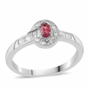  Ezüst Gyűrű Cruzeroi Rubellittel és Fehér Topázzal, ROS214/57