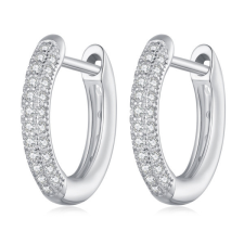  Ezüst karikafülbevaló kristályokkal fülbevaló